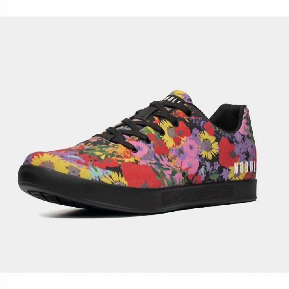 NEW NOBULL women's canvas floral trainer low sneaker in multicolor - Picture 2 of 3